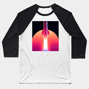 Cyber rocket taking off Baseball T-Shirt